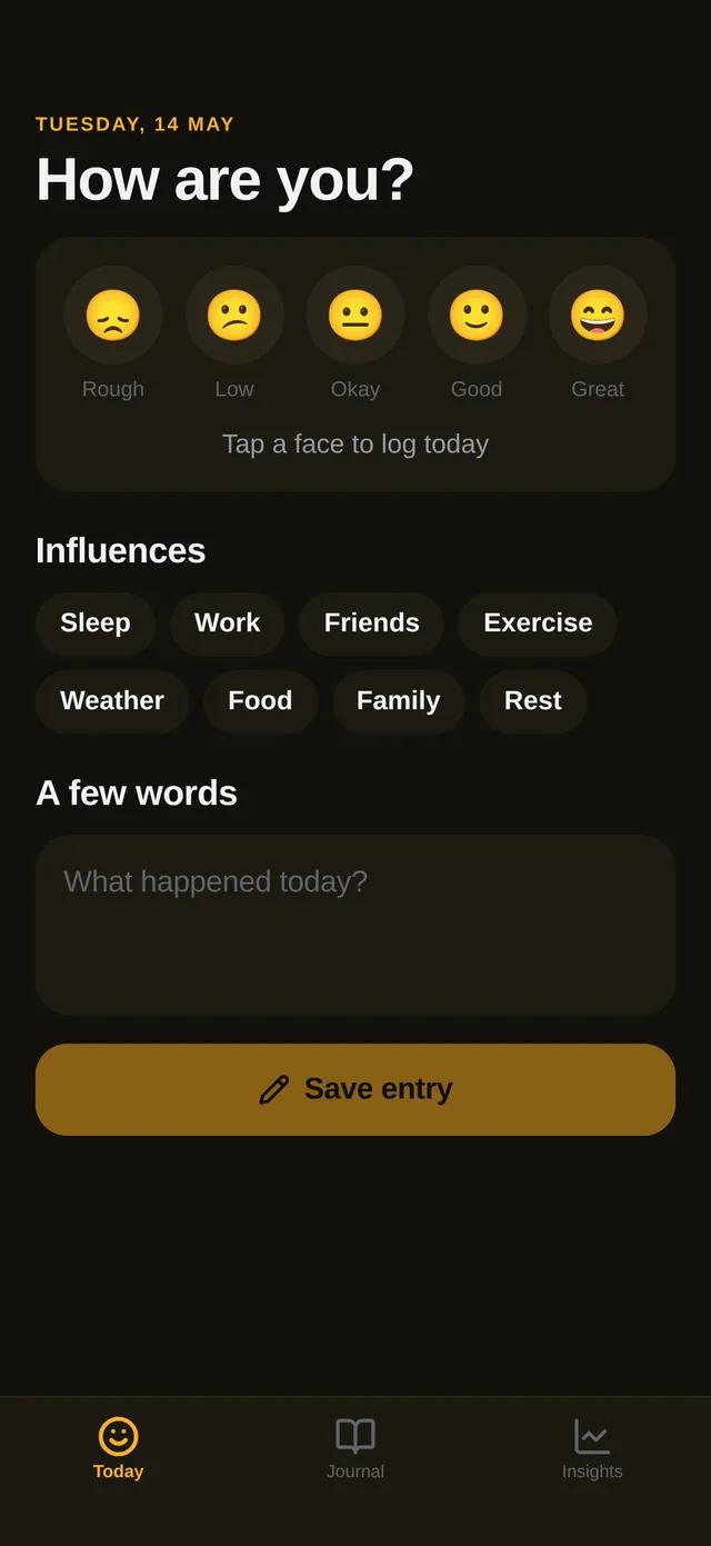 Tide — Mood Journal