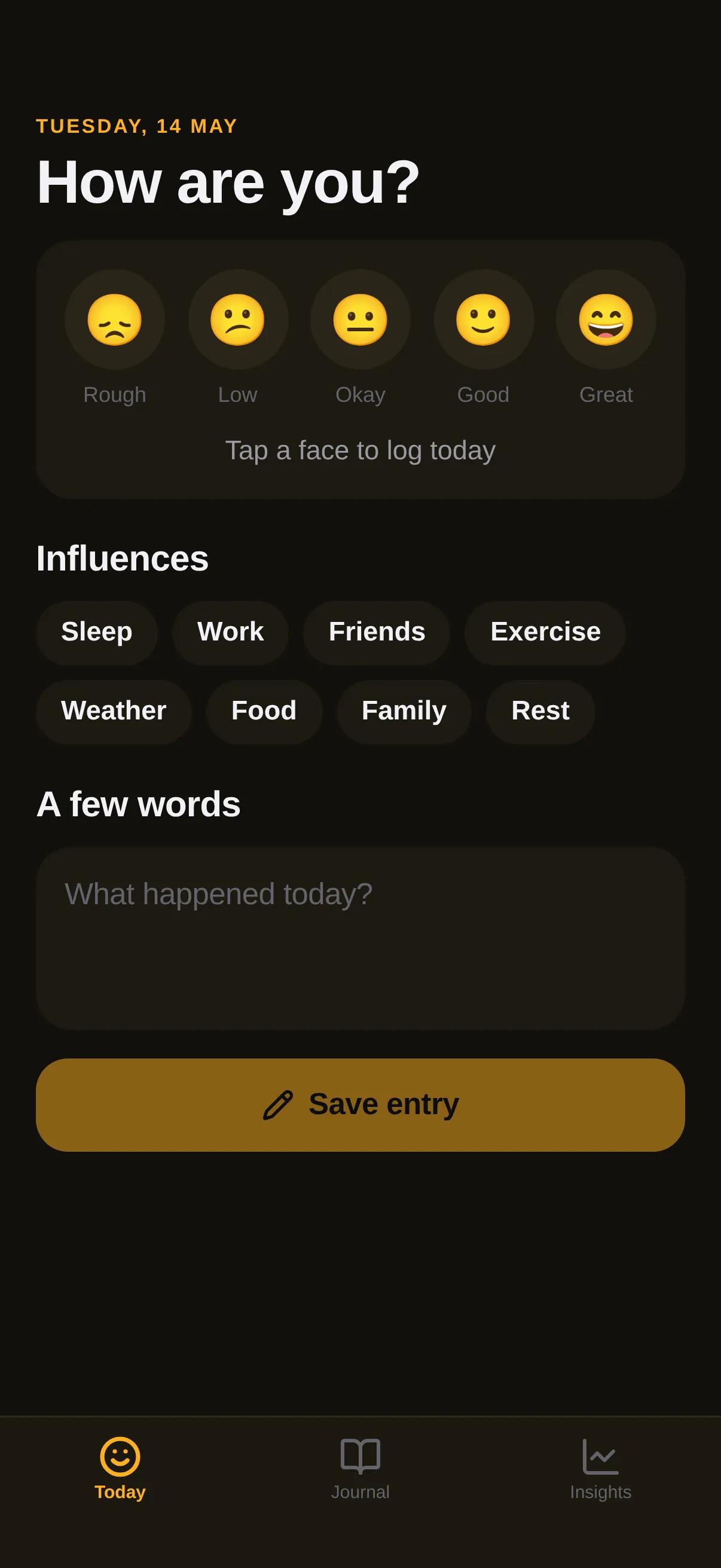 Tide — Mood Journal