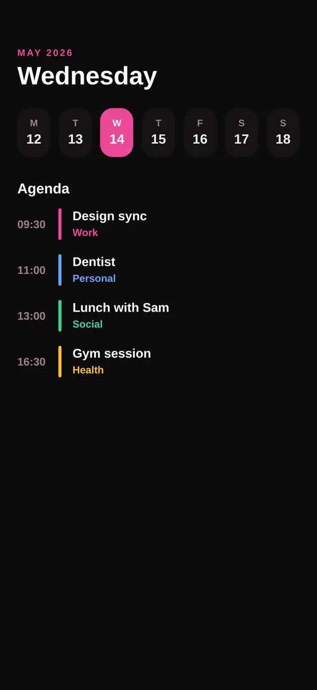 Cadence — Agenda
