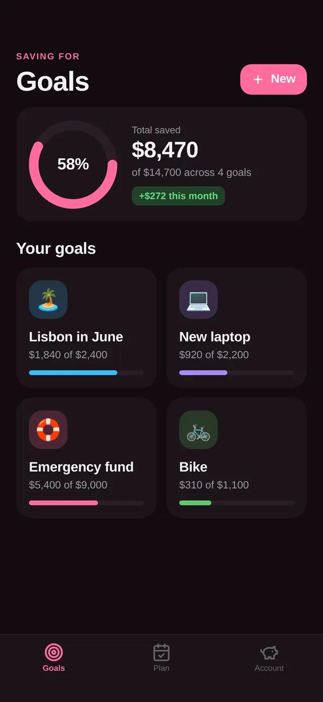Nest — Savings Goals