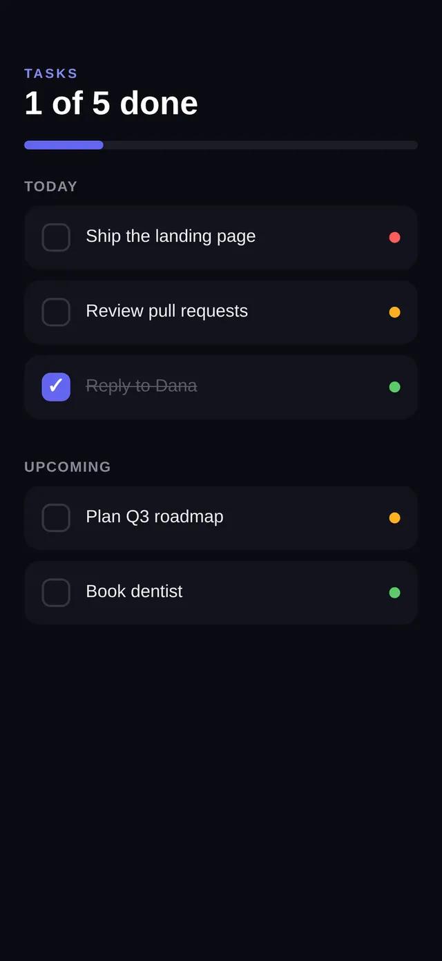 Forma — Tasks
