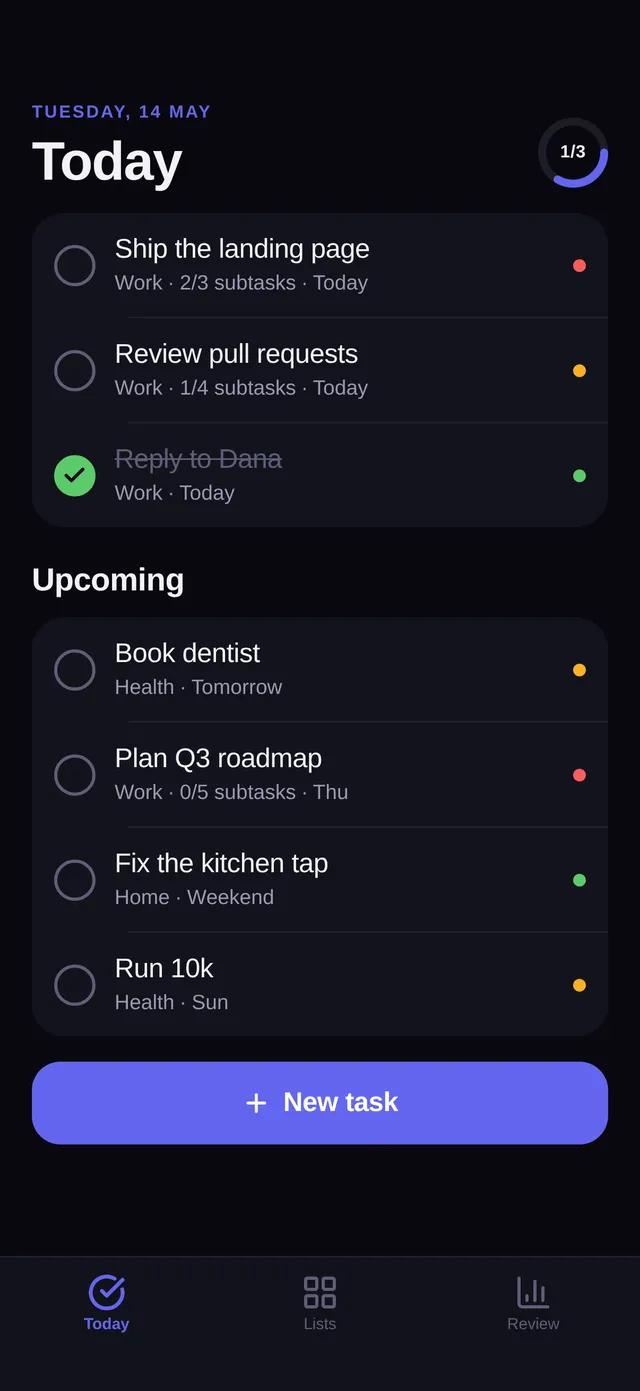 Forma — Tasks