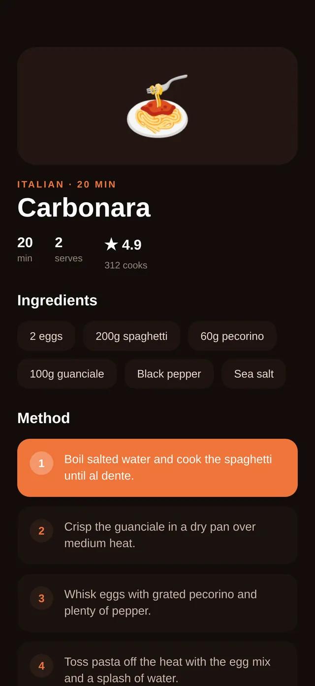 Simmer — Recipe