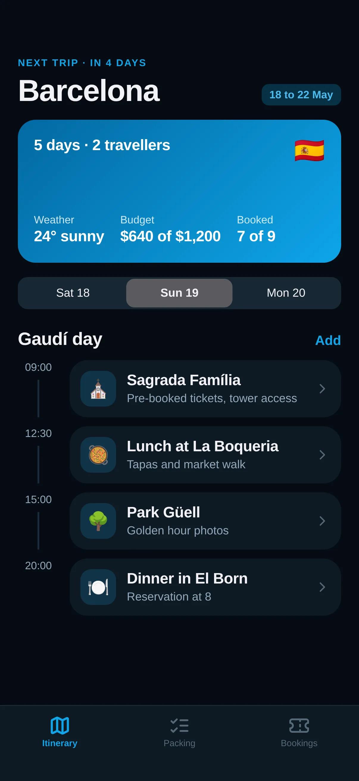 Roam — Trip Planner