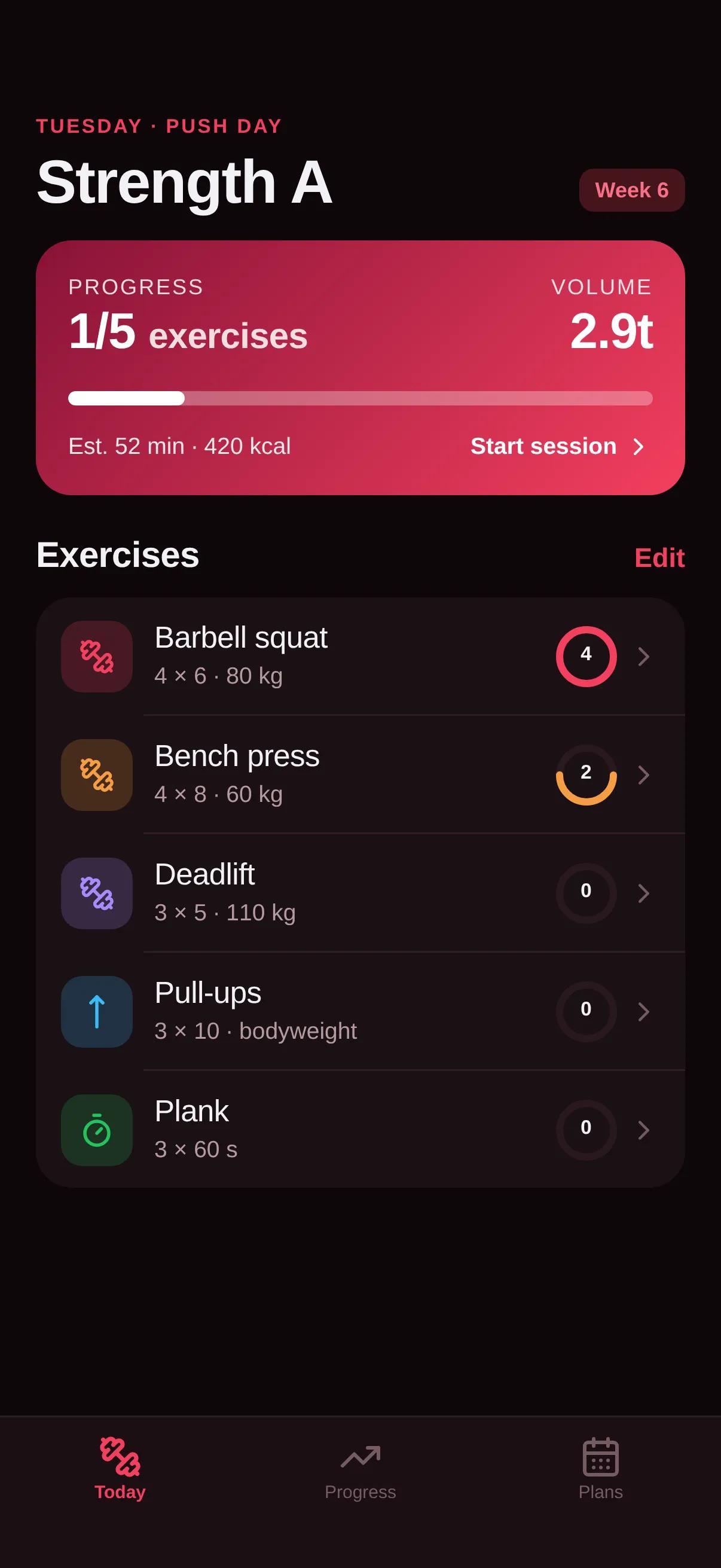 Forge — Workout